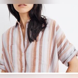 Madewell Boxy Striped Button-Down